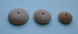 1-1/8 Wooden Button Molds - Wm. Booth, Draper
