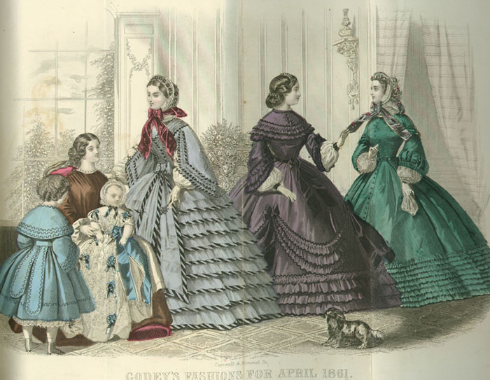 Godey Book Ladies April 1861