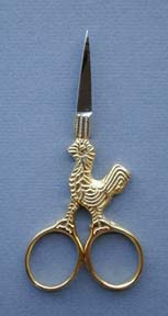 Decorative Pair of Steel Stork Scissors for Needlework, 19th